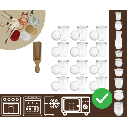 Słoiki WECK 12szt/ szklane wieko, miarka słoik 850ml MOLD