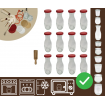 Słoiki WECK 12szt/ silikonowe wieko, miarka KARAFKA 1l 1062ml BUTELKA