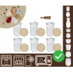 Słoiki WECK 6szt/ drewniane wieko, miarka słoik 1050ml 1l MOLD