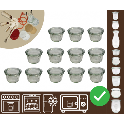 Słoiki WECK 12szt / szklane wieko słoik 200ml MOLD