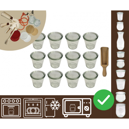 Słoiki WECK 12szt/ szklane wieko, miarka słoik 580ml MOLD