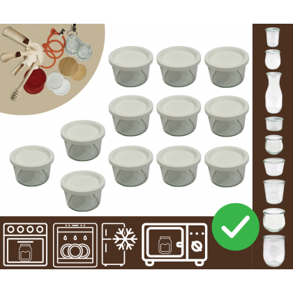 Słoiki WECK 12szt / plastikowe wieko słoik 200ml MOLD