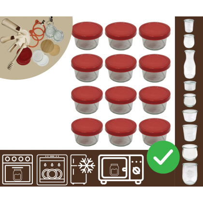 Słoiki WECK 12szt / silikonowe wieko słoik 200ml MOLD