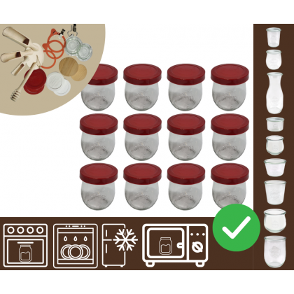 Słoiki WECK 12szt/ silikonowe wieko słoik 220ml TULIP