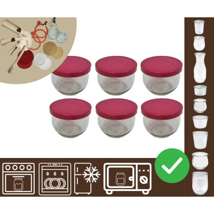 Słoiki WECK 6szt/ silikonowe wieko słoik 580ml TULIP