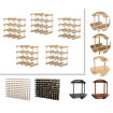 Modułowy stojak na wino x5 /45+12 butelek — RW7 — Naturalny dąb