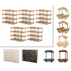 Modułowy stojak na wino x5 /45+12 butelek — RW7 — Olejowany dąb