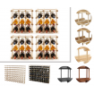 Modułowy stojak na wino x4 /36+9 butelek — RW7 — Naturalna sosna