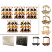 Modułowy stojak na wino x5 /45+12 butelek — RW7 — Naturalna sosna